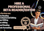 beta read your fiction novel and provide constructive critique